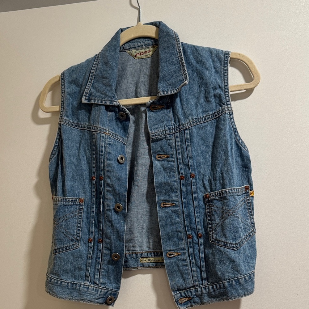 Vintage Adriano Goldschmeid Agolde Blue Denim Vest